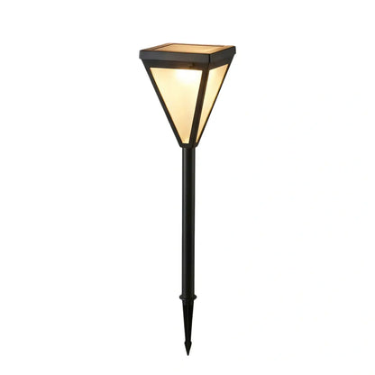 Arcato Modern Solar Outdoor Path Light -  Black Metal Design