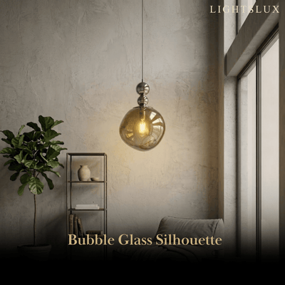 Lunara Modern Pendant Light – Acrylic Globe & Carbon Steel for Bedroom