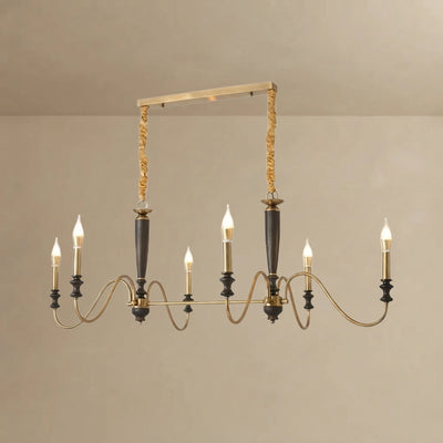 Irondale Vintage Iron Chandelier – Glass Shade Multi-Light Fixture for Living Room