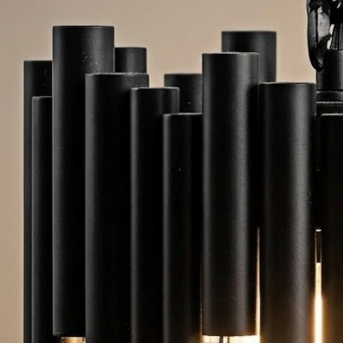 Modern Obsidian Mini Pendant Light with Crystal Detail