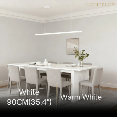 Arcato Modern LED Pendant Light – White/Black Metal/Glass for Dining Room