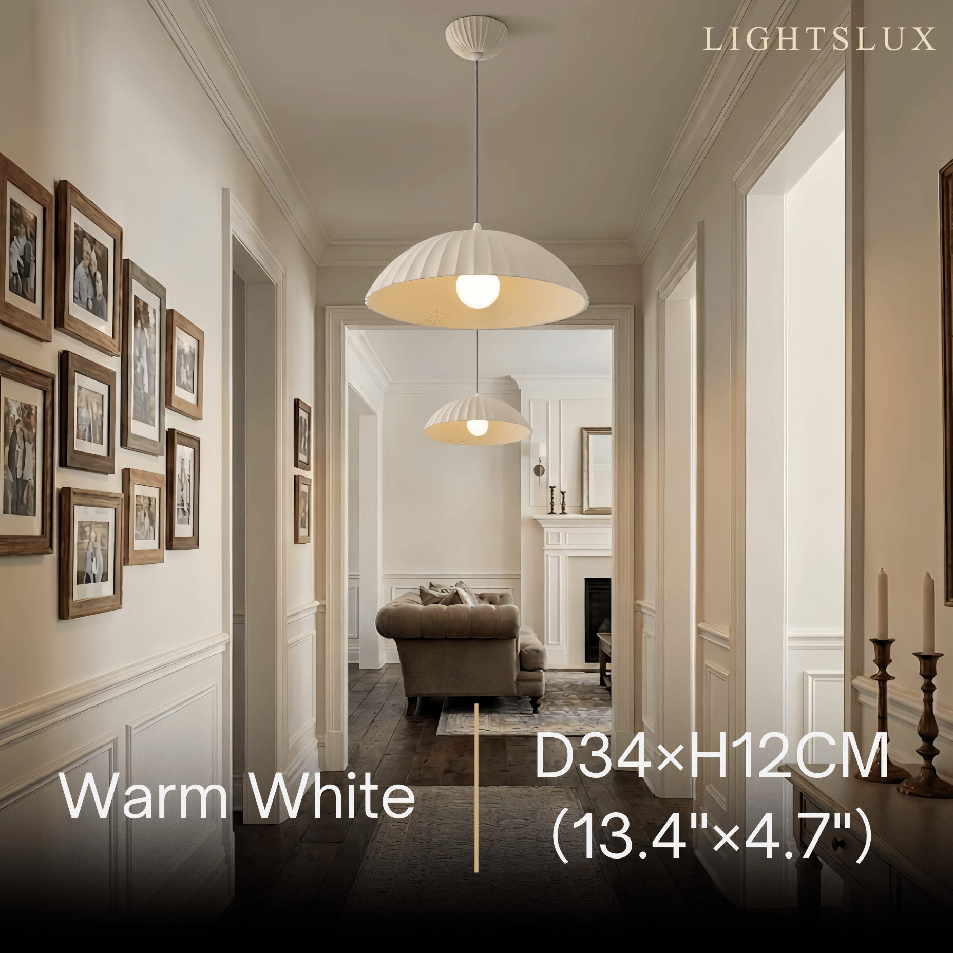Crema Modern Single-Head Pendant Light -- Gypsum for Dining Room