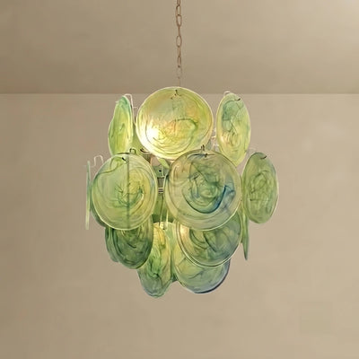 Vetro Art Deco  Chandelier -- Dimmable 3-Color Change for Dining Room