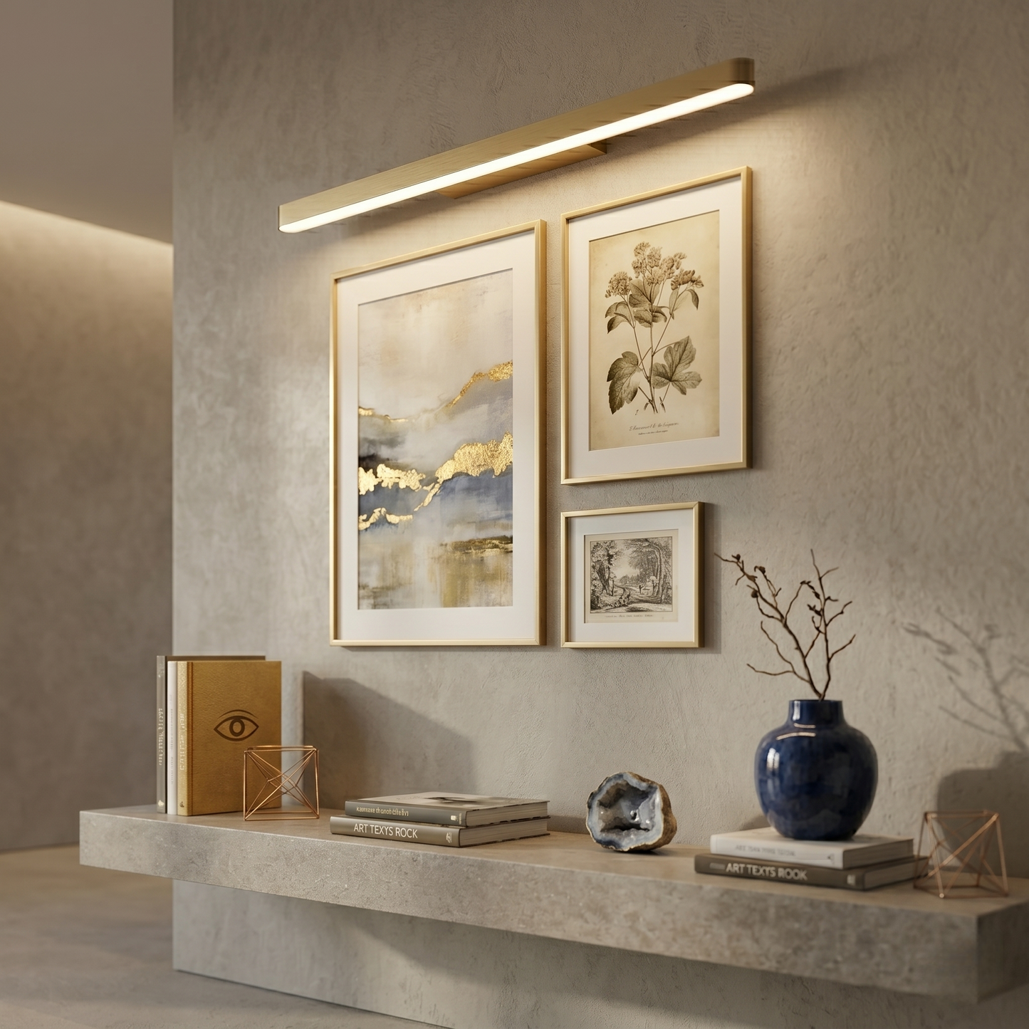 Minimalist Brushed Stainless Steel Wall Lamp -- Copper/Chrome/Black for Living Room/Bedroom