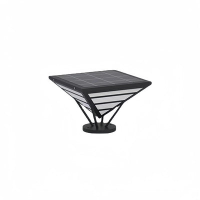 Arcato Industrial Black Pillar Light - Diamond Metal Design for Garden