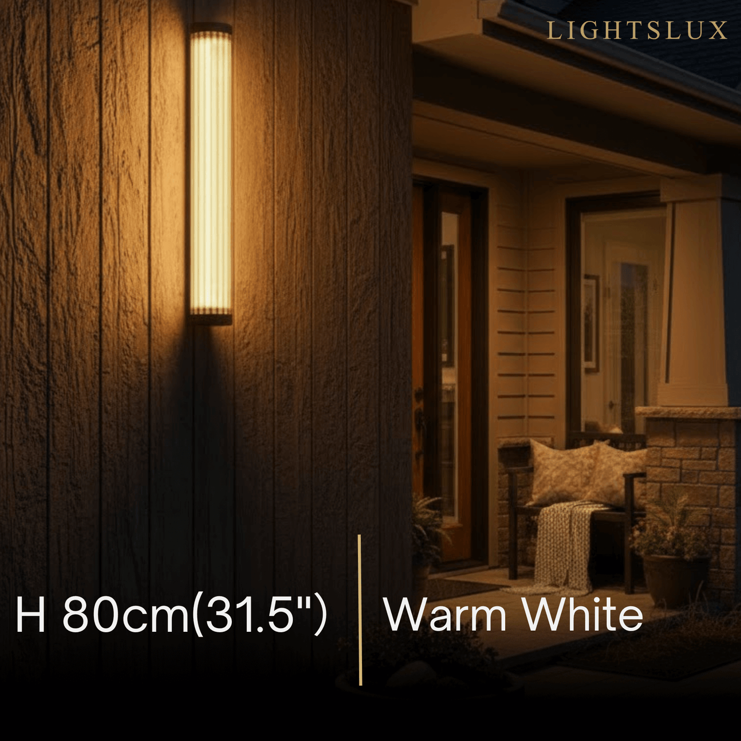 Irondale Modern Black LED Outdoor Wall Sconce – Waterproof Light for Garden/Courtyard