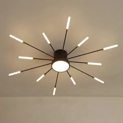 Nebula Modern Firework Ceiling Light –  Gold/Black for Bedroom Dining Room Living Room