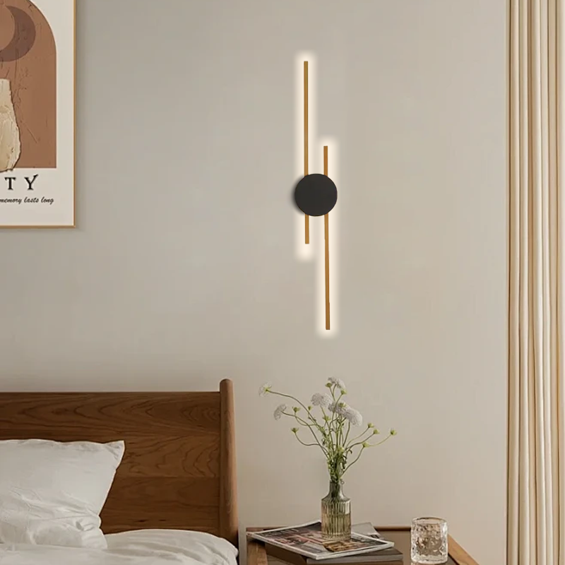 Modern Wall Lamp Metal Linear Living Room