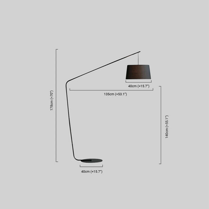 Velora Modern Black Floor Lamp
