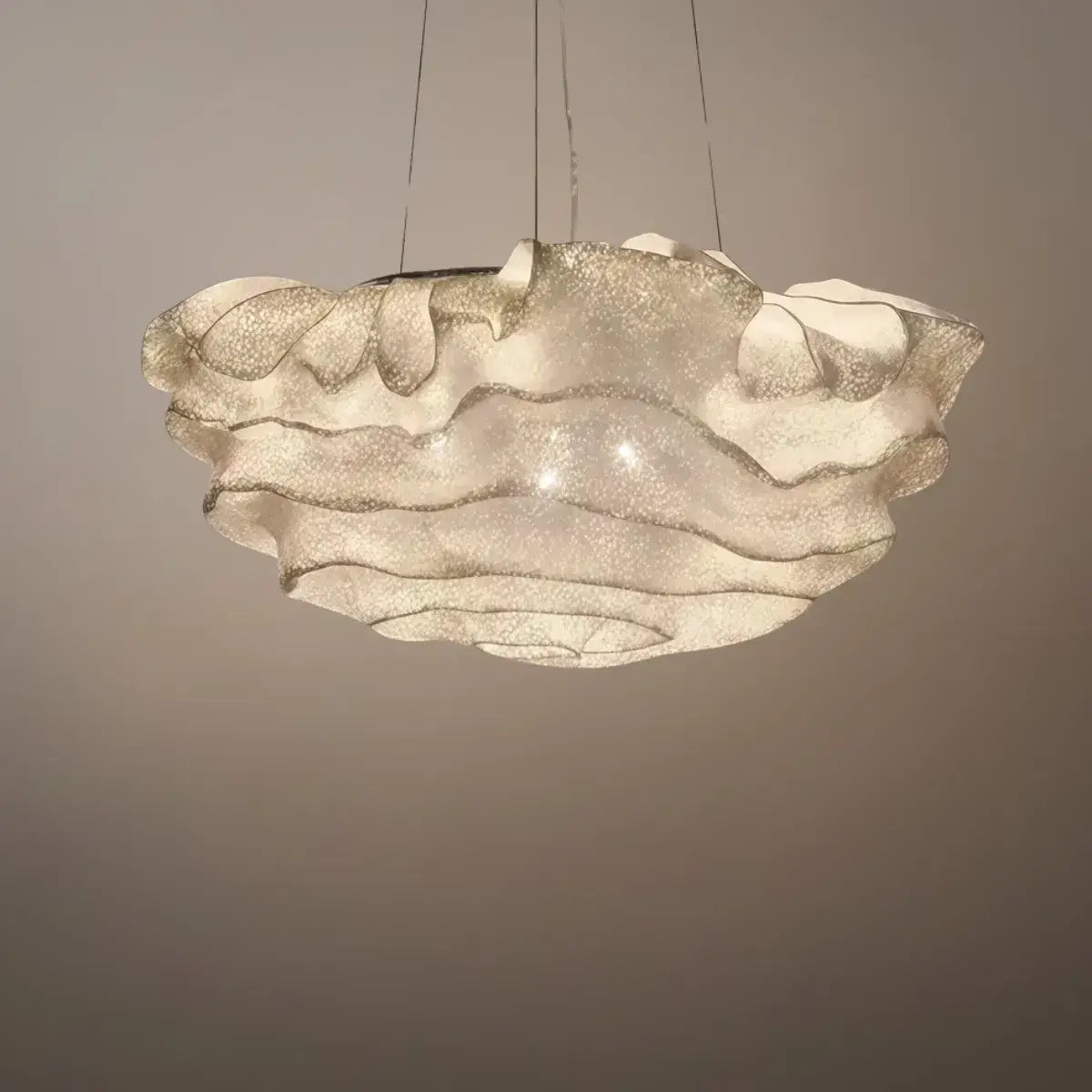 Excelis Art Deco Cloud-Shaped White Pendant Light