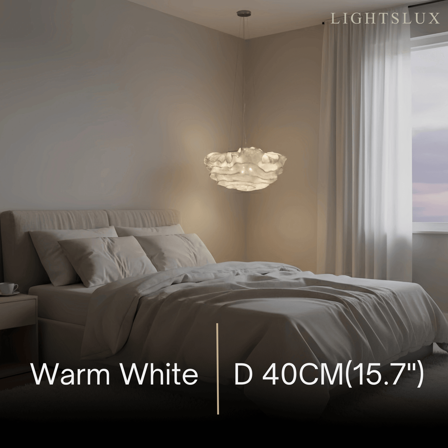 Excelis Art Deco Cloud-Shaped White Pendant Light