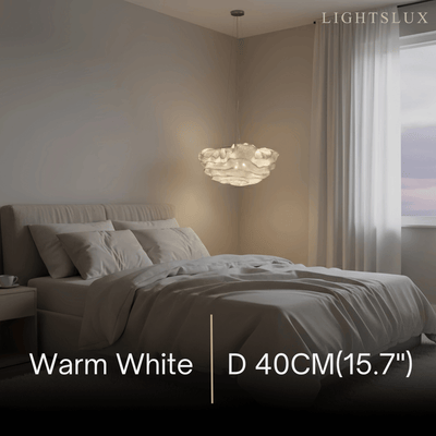 Excelis Art Deco Cloud-Shaped White Pendant Light