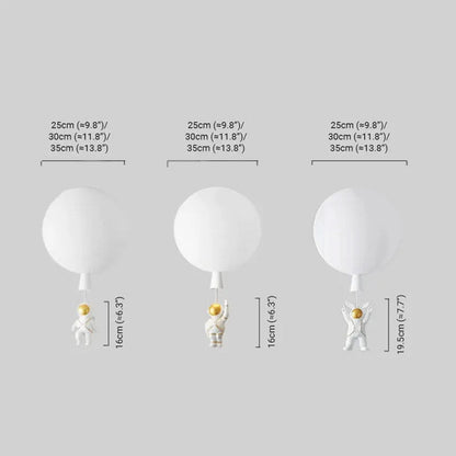 Vivara Designer Acrylic Ceiling Light - Astronaut Balloon for Children's Room