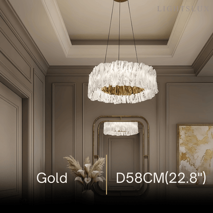 Pendant Light – White/Gold/Chrome Acrylic for Living Room