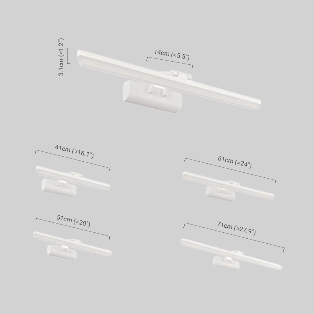 Arcato Modern White Vanity Light - Rectangular