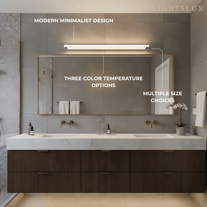 Arcato Modern Waterproof Vanity Light for Bathroom – White Acrylic & Metal Fixture