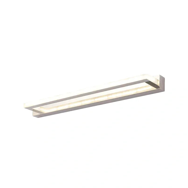 Vanity Light for Bathroom – White Acrylic & Metal Fixture