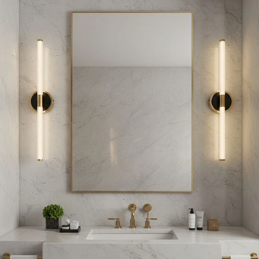 Arcato Minimalist Stick Vanity Wall Lamp – Mirror Front for Bathroom