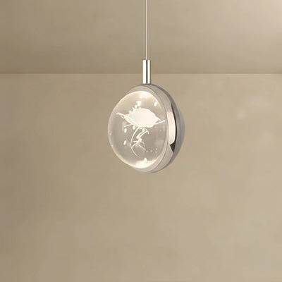 Vivara Art Deco Gold Pendant Light – Globular Metal/Crystal for Bedroom