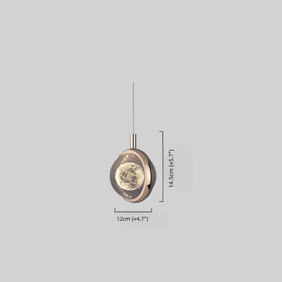 Art Deco Gold Pendant Light Size