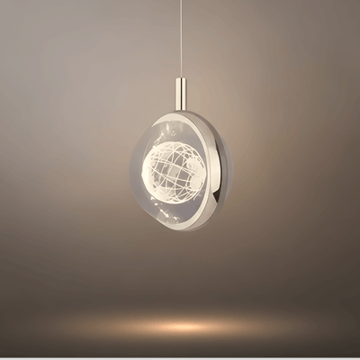  Art Deco Gold Pendant Light – Globular Metal/Crystal for Bedroom