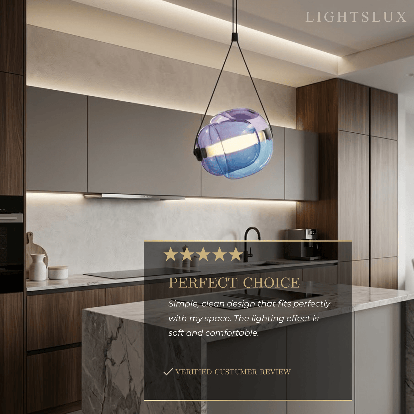 Morandia Modern Minimalist Glass Pendant Light