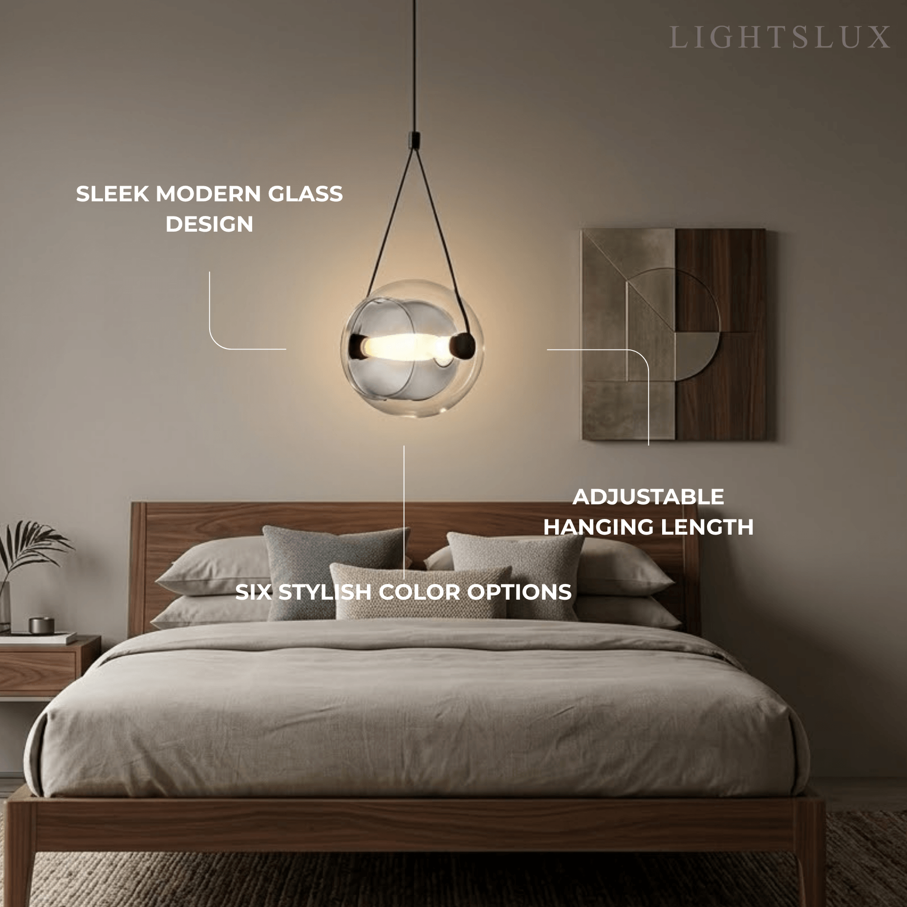 Morandia Modern Minimalist Glass Pendant Light