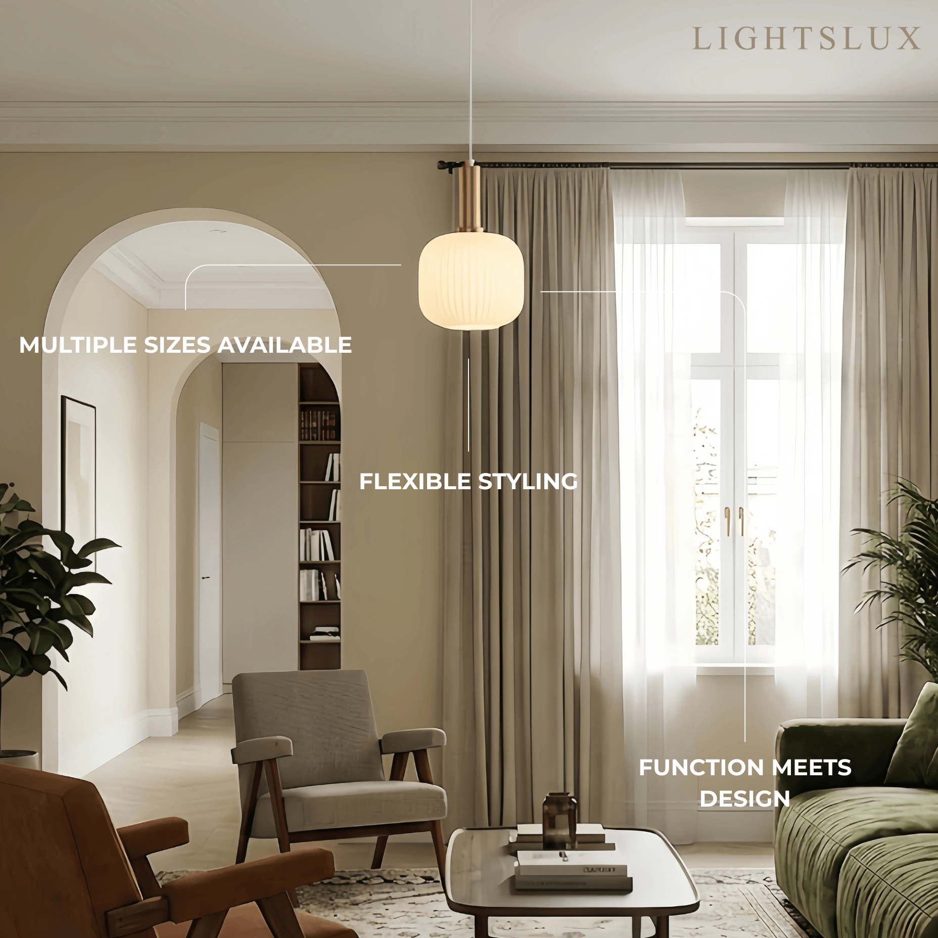 Crema Nordic White Pendant Light