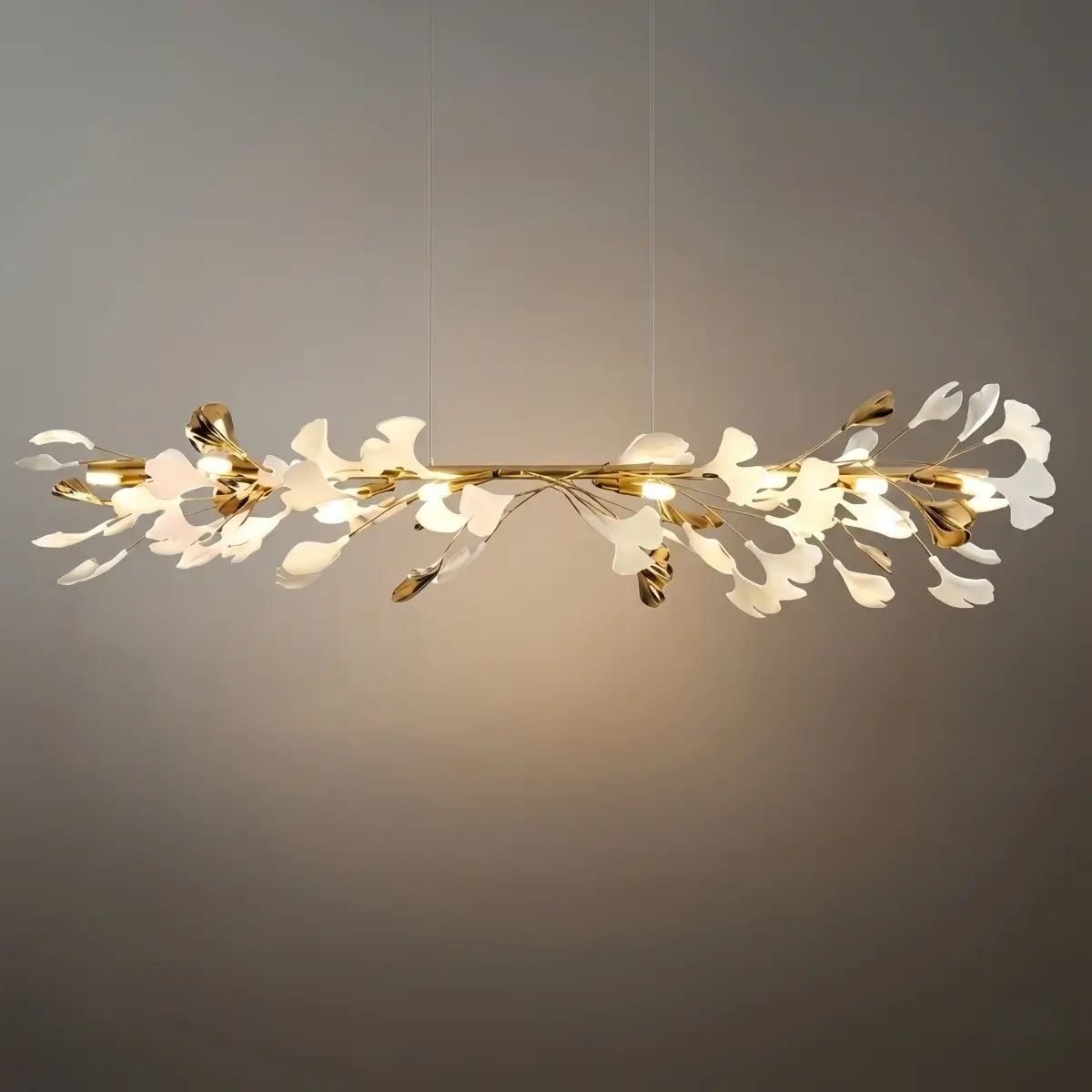 Excelis Art Deco Chandelier - Gold Ceramic/Metal for Living Room