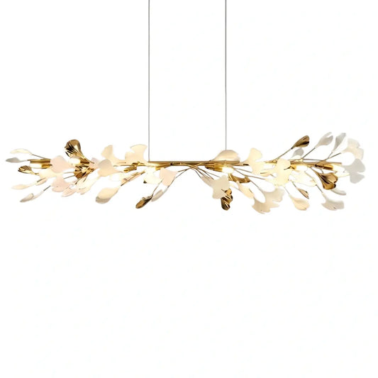 Excelis Art Deco Chandelier - Gold Ceramic/Metal for Living Room