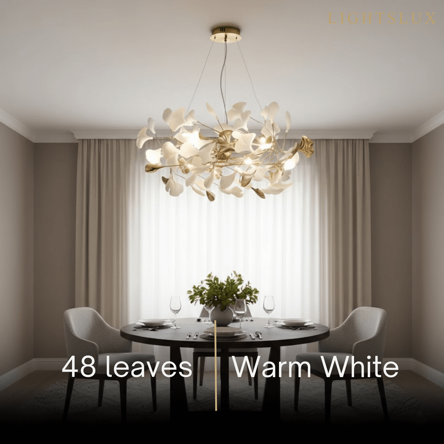 Excelis Art Deco Chandelier – Ceramic Design for Dining Room