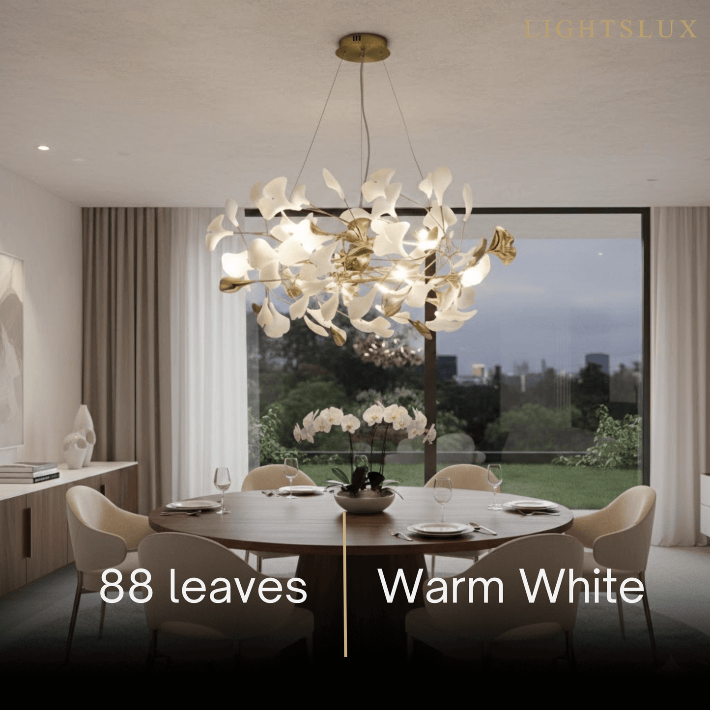 Excelis Art Deco Chandelier – Ceramic Design for Dining Room