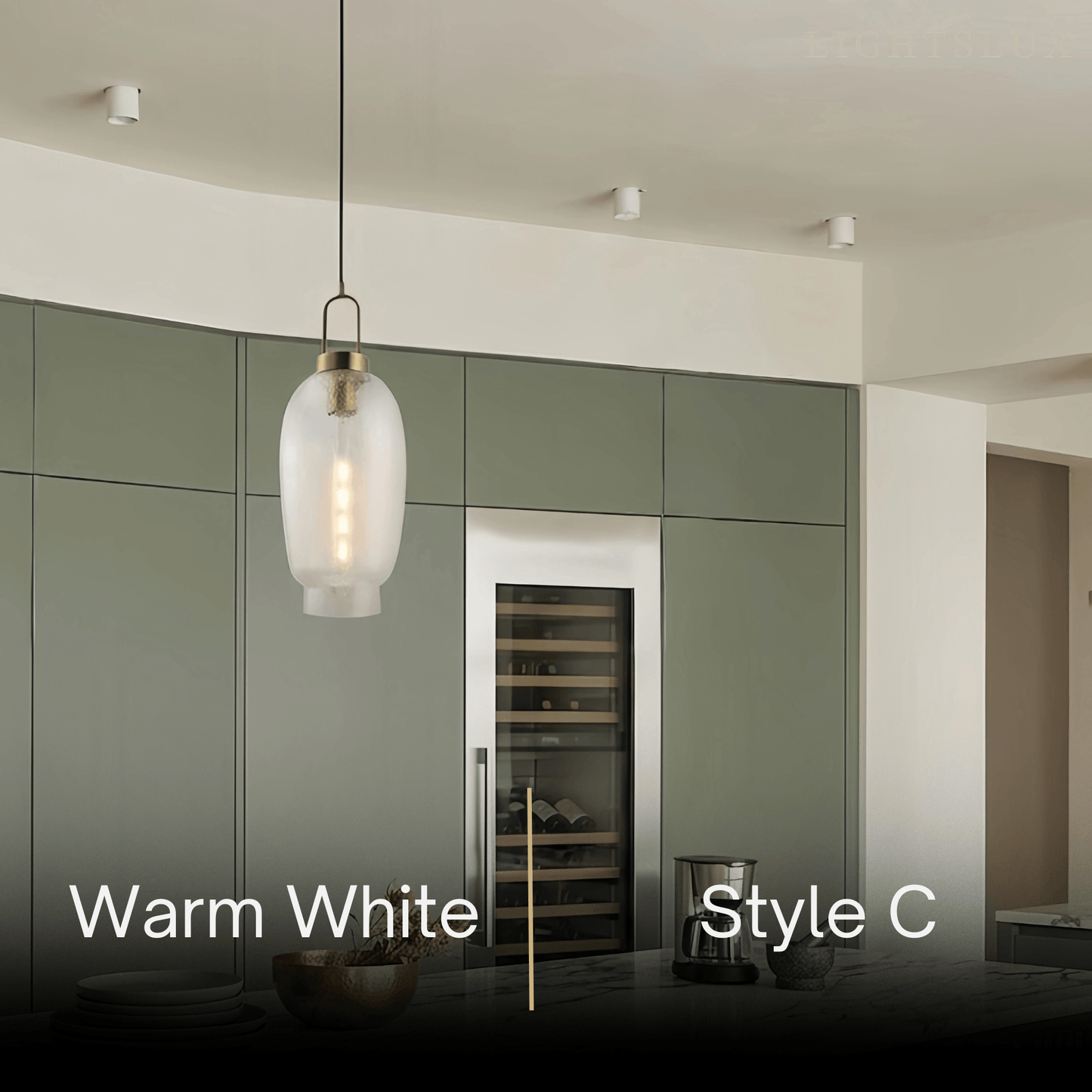 Vetro Industrial Glass Bottle Pendant Light