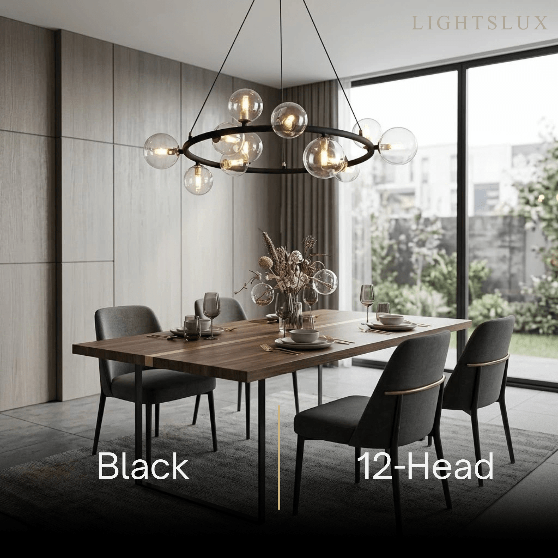 Chandelier - Metal Frame with Bubble Design for Living Room