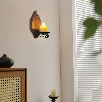 Wall Lamp – Conical Burlywood Shade for Dining Room