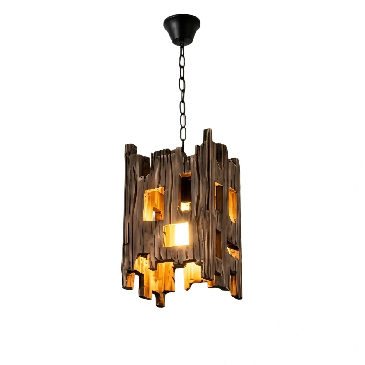 Zenno Rustic Wood Pendant Light