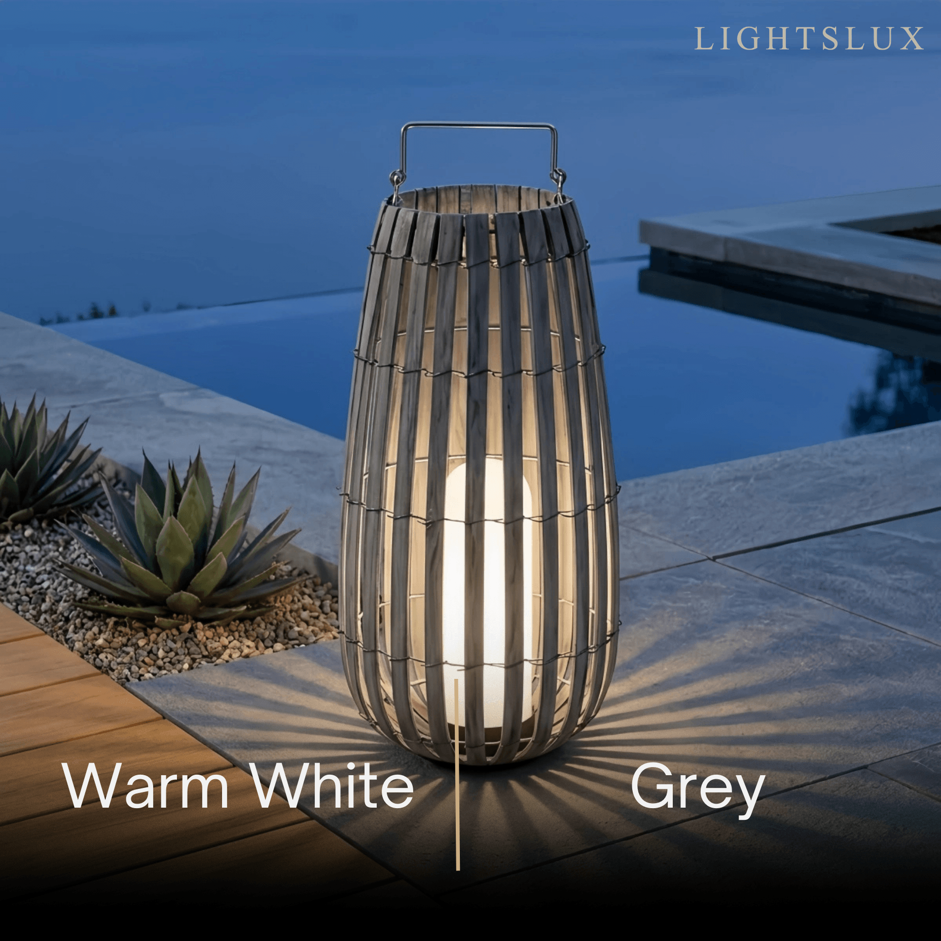 Bamburo Modern Wooden Path Lamp