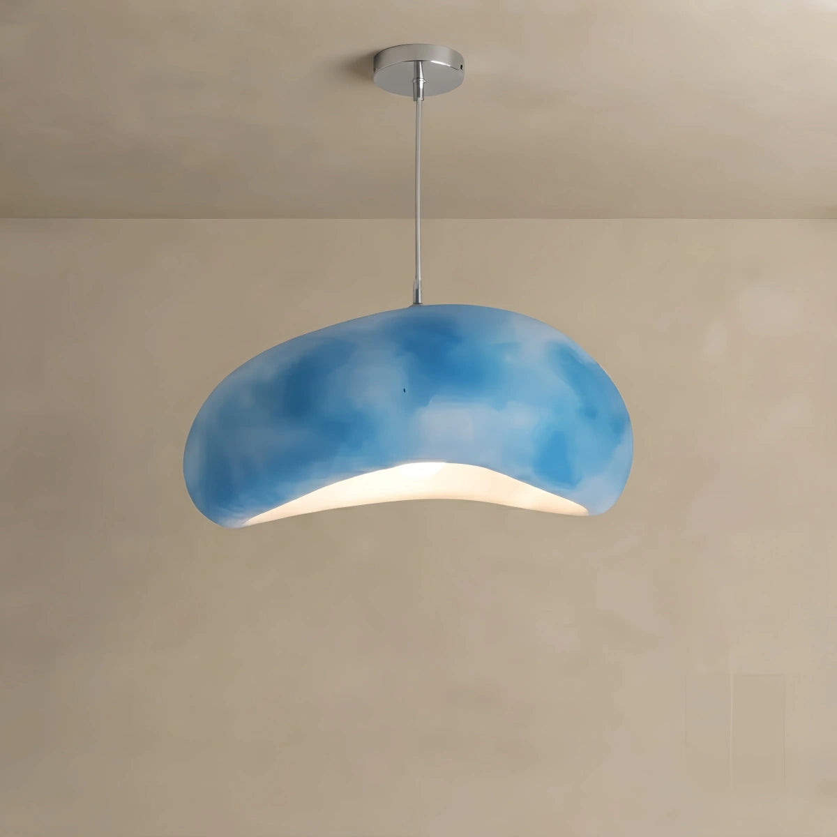 Morandia Modern Bread-Shaped Pendant Light – Resin/Acrylic in 4 Colors 