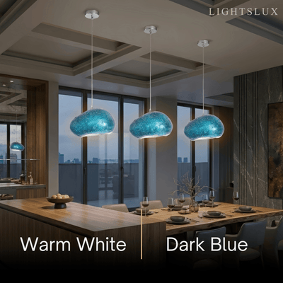 Morandia Art Deco Blue Pendant Light