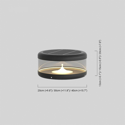Modern Black Outdoor Pillar Light Dimension