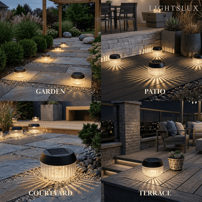Irondale Modern Solar Pathway Lights - Black