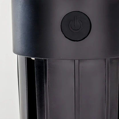 Arcato Modern Cylindrical Pathway Light – Black Metal/Acrylic Solar Outdoor Lamp