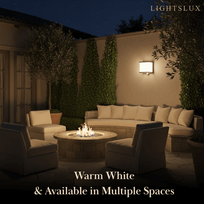 Lunara Modern Solar LED Outdoor Wall Lamp – Waterproof Sensor Light for Courtyard