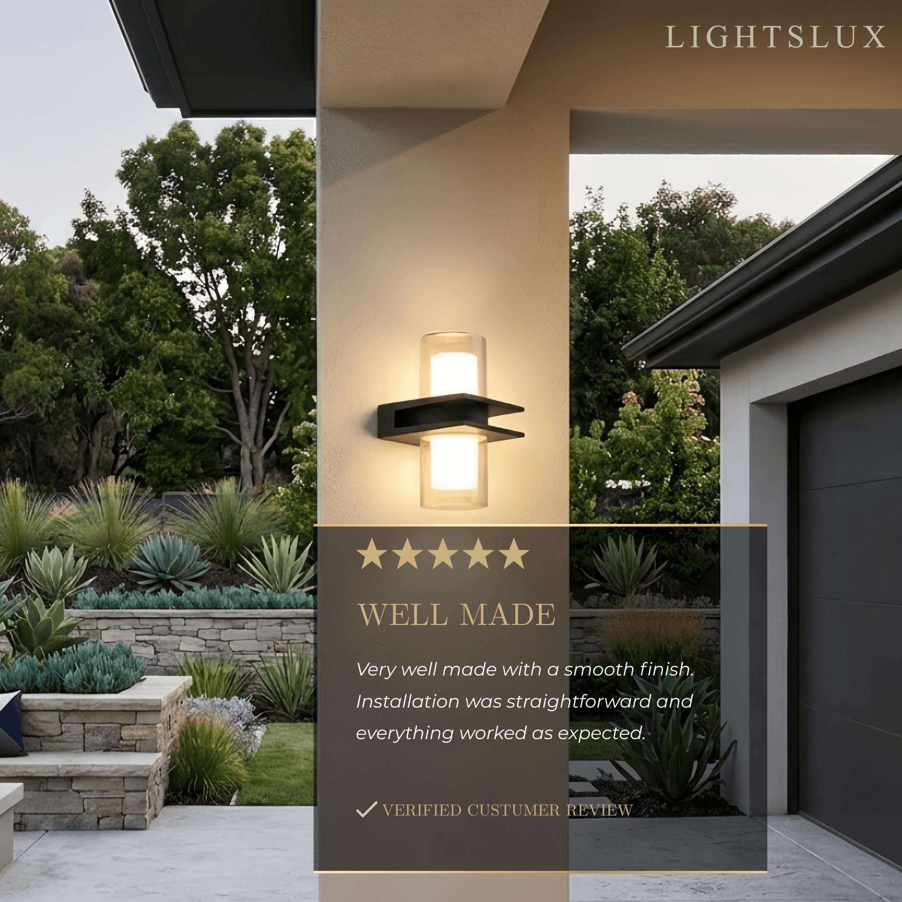 Arcato Modern Outdoor Wall Lamp