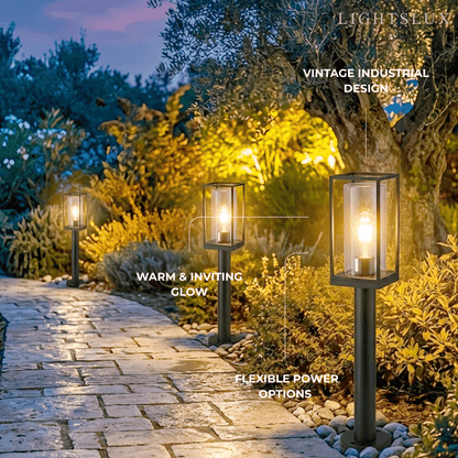 Industrial Modern Rectangular Outdoor Pathway Light