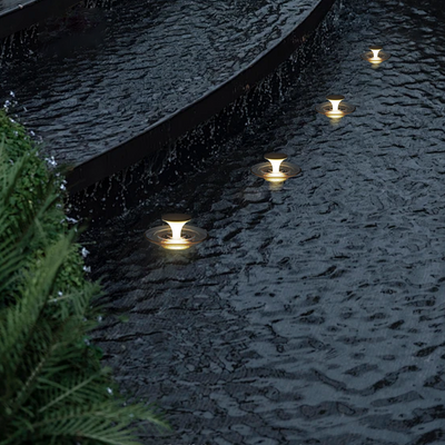 Stellar Modern Solar Outdoor Ground Lamp - Round