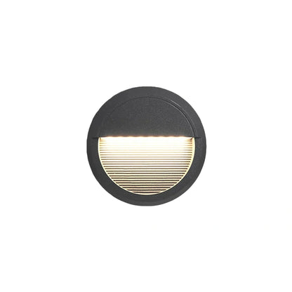 Irondale Modern Metal/Acrylic Outdoor Deck Step Lights - Black Round/Square Staircase