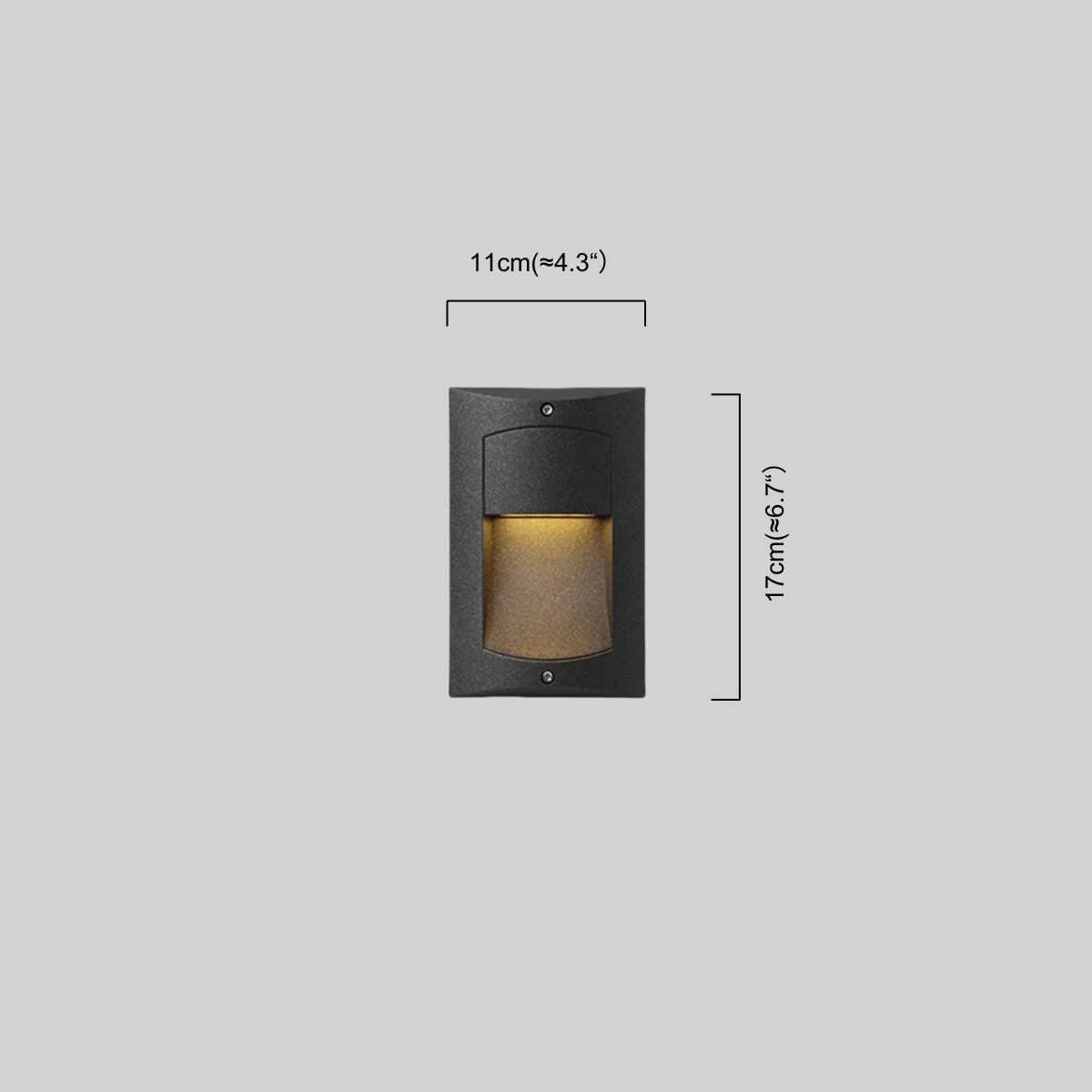 Modern Rectangular Outdoor Deck Step Light