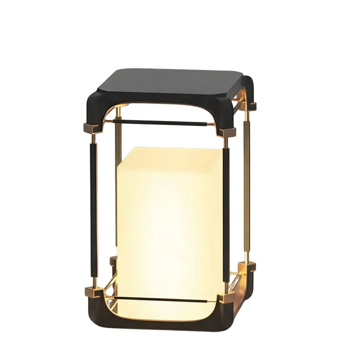 Arcato Modern Square Outdoor Floor Lamp — Black Metal/Acrylic Lantern for Patio