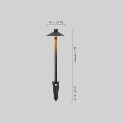 Irondale Modern Black Hooded Outdoor Path Light – Waterproof Garden Lighting